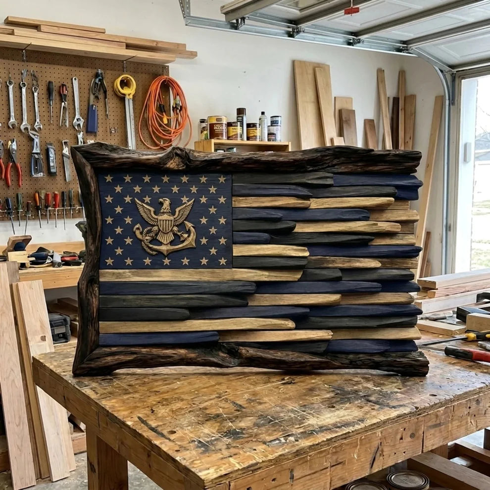 Richard_Miles Handmade wooden flags