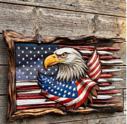 Richard_Miles Handmade wooden flags