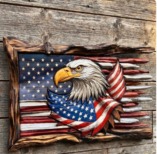 Richard_Miles Handmade wooden flags